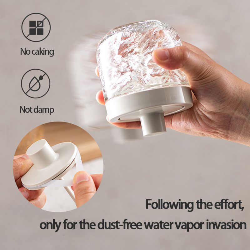 Barattoli per spezie in vetro, organizer per condimenti da cucina, bottiglia con cucchiaio, coperchio, pennello per olio, set di contenitori per salsa di soia e miele, saliera e pepiera_voghion.com