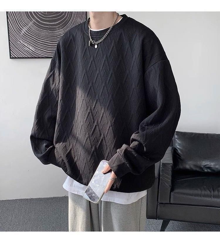 Men's Clothing 2024 New Heavy Design Sweatshirt For Boys, Spring Trendy Brand, Cool And Street Class, Round Neck, Bottoming Shirt, Oversize Jacket_voghion.com