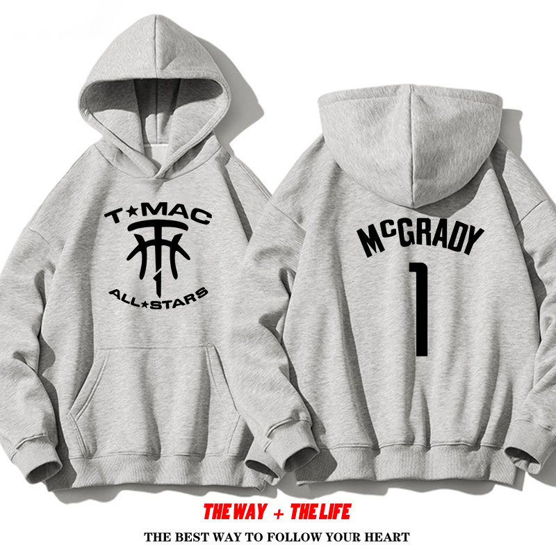 Abbigliamento Uomo 2024 Primavera e Autunno Nuovo Rockets Tmac McGrady American Basketball Casual All Match Felpa Con Cappuccio Uomo_voghion.com