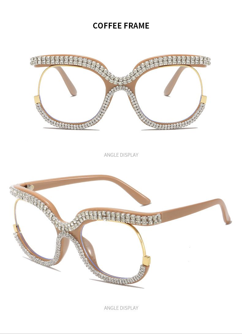 9051D moodsed sinise valguse vastased kaherealised teemantraamiga naiste prillid_voghion.com