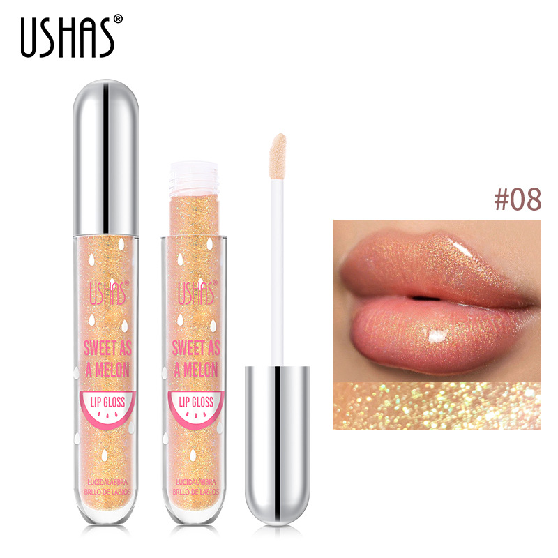 USHAS Moisturizing Lip Oil 12 Color Pearl Shining New Product Brightens Up_voghion.com