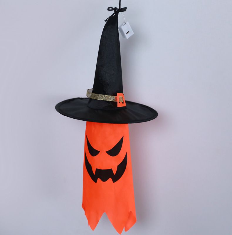 Glowing Halloween Witch Hats Outdoor Decorations - Colorful Ghost Witch Hats For Trees, Eaves & Parties_voghion.com