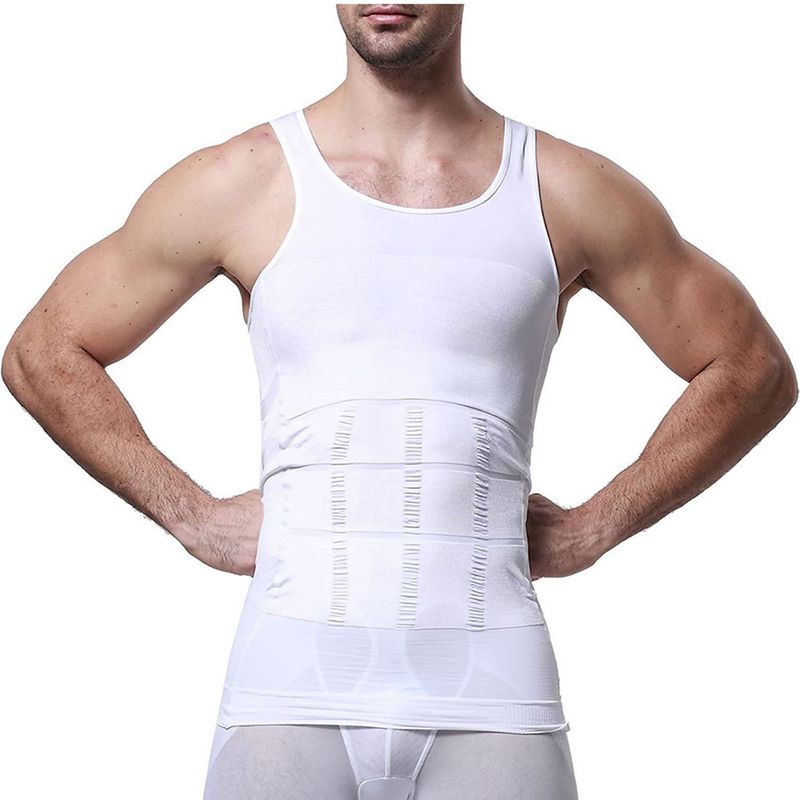 Ανδρικό γιλέκο κοιλιάς slim n lift, γιλέκο διαμόρφωσης σώματος για άνδρες, στενό γιλέκο, λεπτός κορσές στήθους, μέση, διαγώνιος περίγραμμα_voghion.com