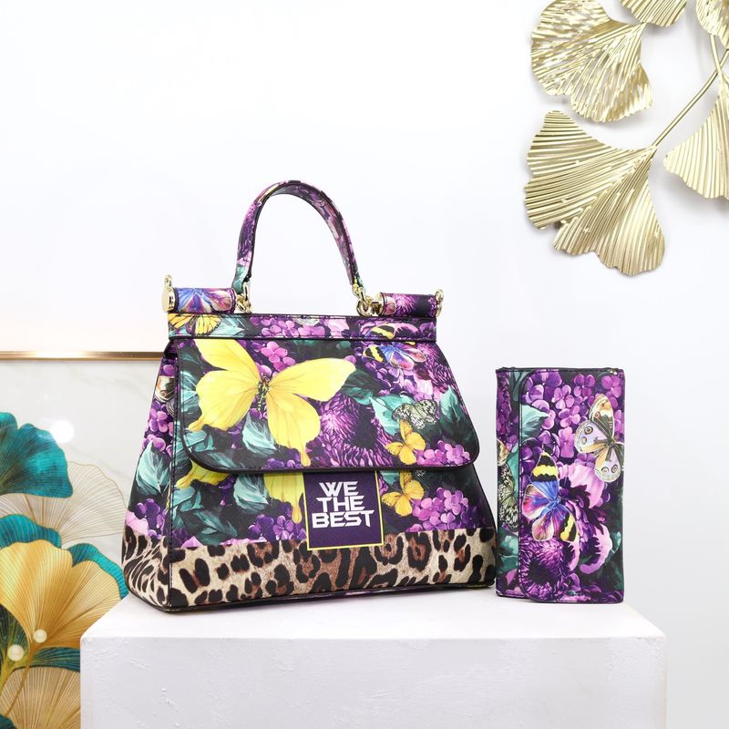 Elegante bolso tote de PU estampado para mujer: moderno bolso con estampado floral y animal, amplio interior, correa desmontable y múltiples bolsillos._voghion.com