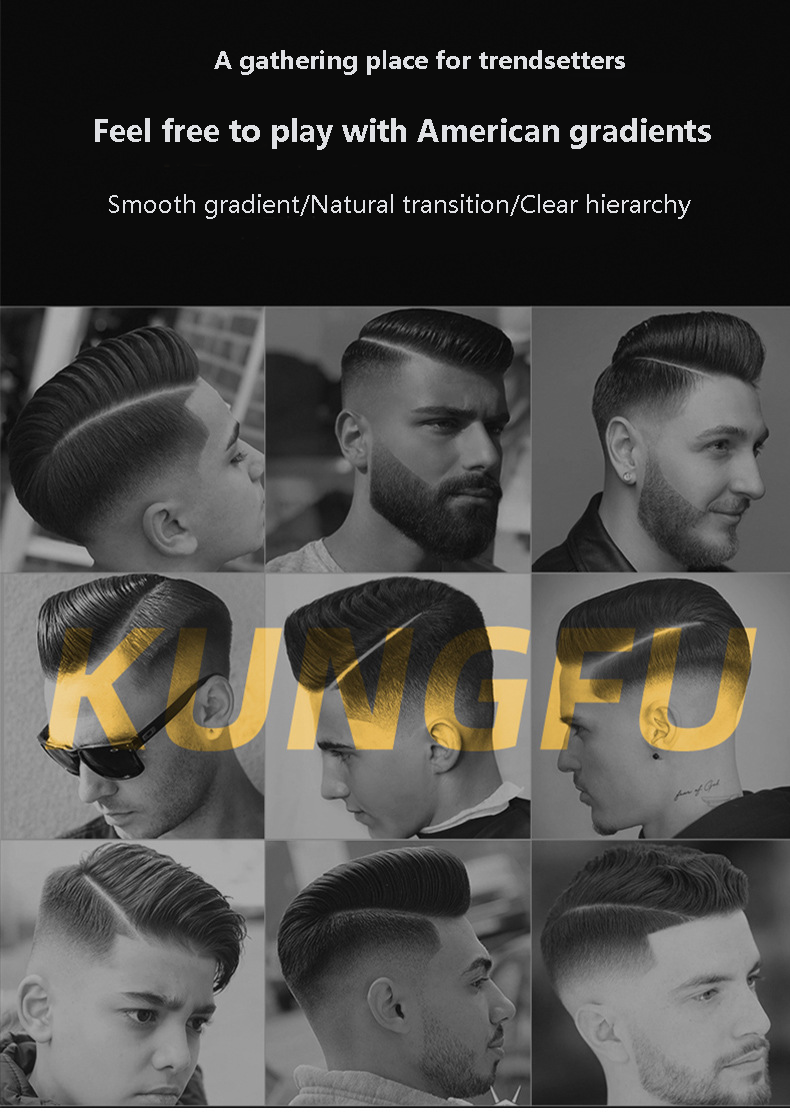 2023 New Type Cordless Trimmer Men's Electric Hair Barber Rechargeable Haircutter_voghion.com