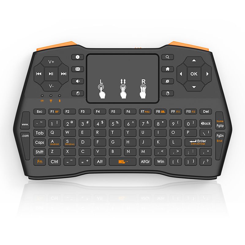 I8 Plus Keine Hintergrundbeleuchtung 2,4 GHz Mini Drahtlose Tastatur Mit Touchpad Englisch Russisch Air Mouse Fernbedienung Für Android Tv_voghion.com
