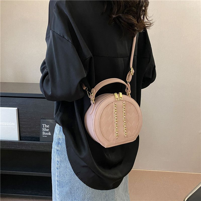 Damen 2023 Neue Single-Schulter-Crossbody-Damenmode Kleine runde Tasche Koreanische Version Yangqi Lingge Network Red_voghion.com