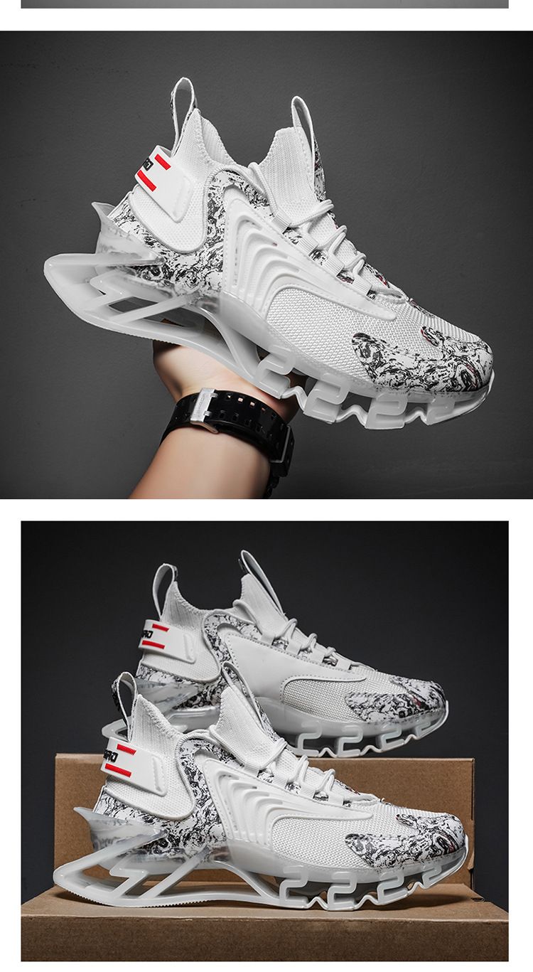 2024 Autunno Nuovo Blade Running Popolare Flying Weaving Air Cushion Sport Scarpe in Mesh, Scarpe da Basket alla Moda da Uomo_voghion.com