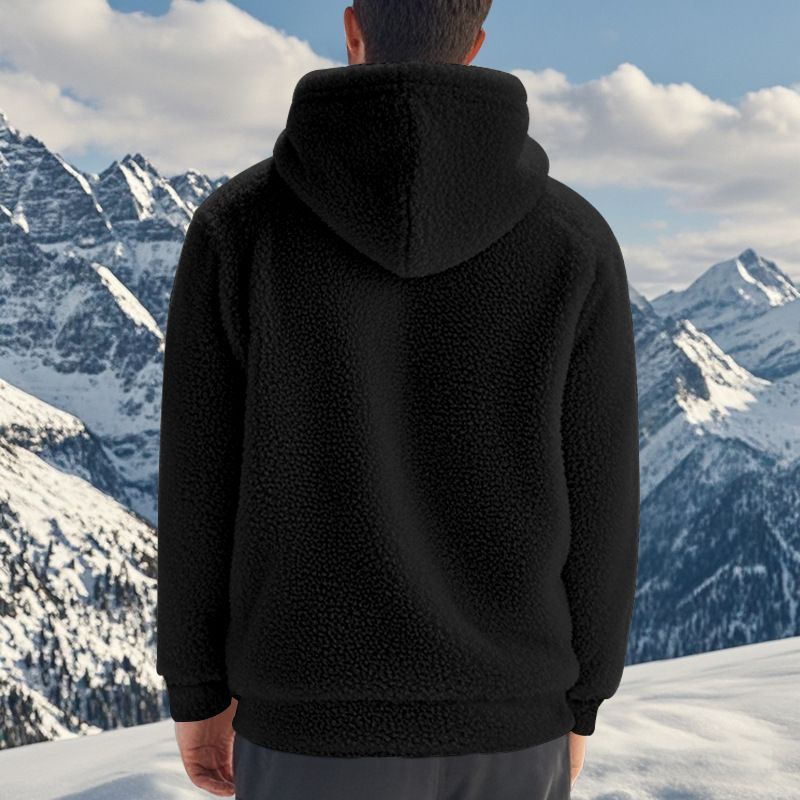 2025 Herfst Winter Fleece Warme Wollen Trui Jas Casual Capuchon Cardigan_voghion.com