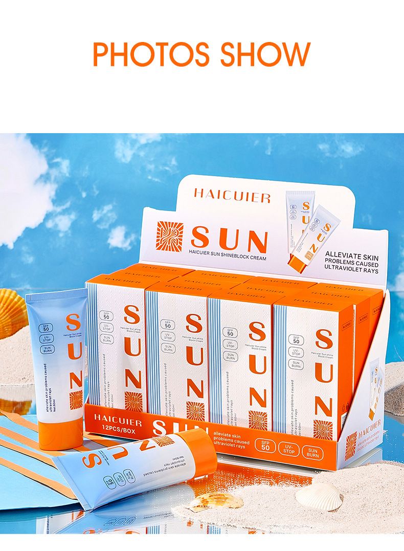 Gezichtszonnebrandcrème Exclusieve HAICUIER Zonnebrandcrème SPF50 Waterdichte Zonnebrandcrème PA+++ Zonnebrandcrème_voghion.com