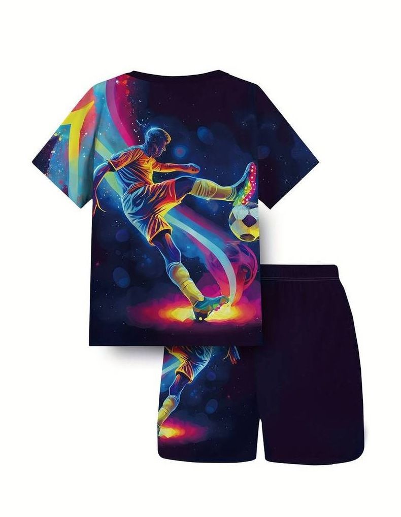 Vêtements pour enfants, tendance, tendance, série de dessins animés, impression 3D, t-shirt, sport décontracté, manches courtes, pour garçon_voghion.com