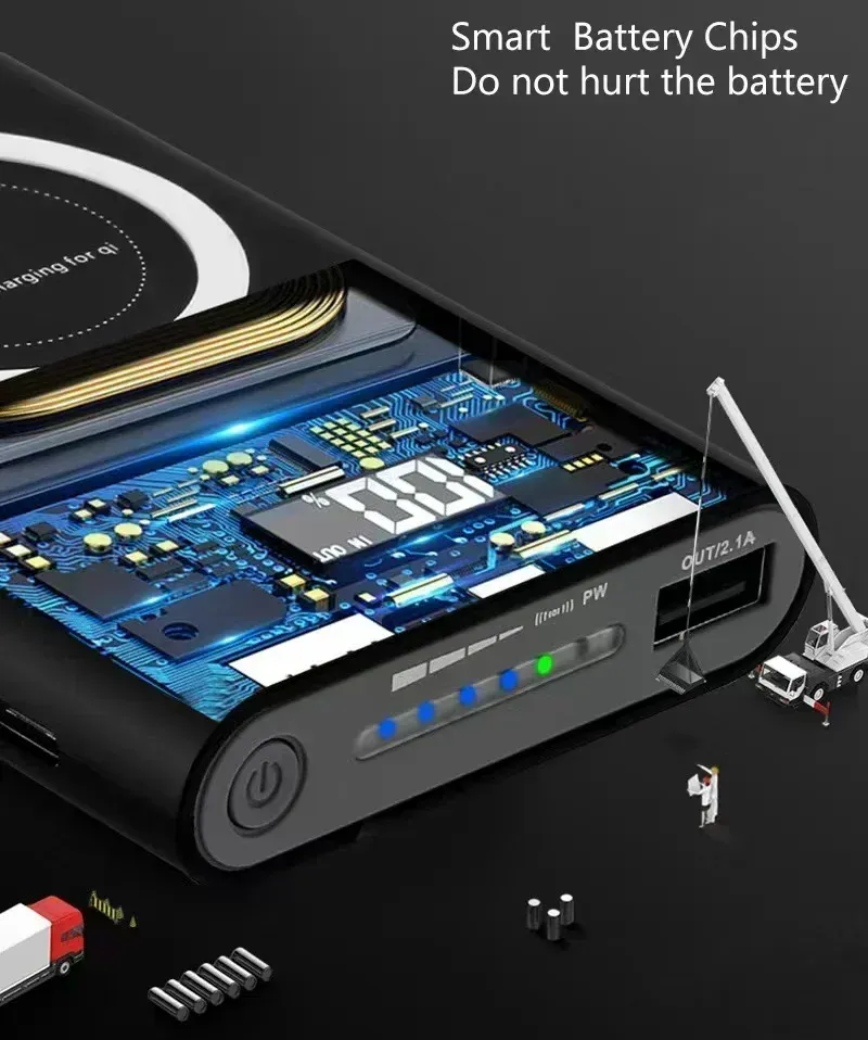 NEU 2025 New Best-Selling QI Charging Pad100000 MAh High-performance Polymer Charger For Wireless Charging, Mobile Power_voghion.com
