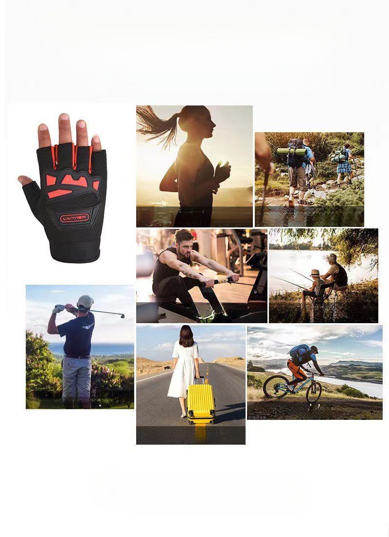 Taktische Halbfingerhandschuhe für Herren, Outdoor-Sport, Fitness, Klettern, rutschfest, verschleißfest, Fahrradhandschuhe, Ausrüstung für den Sommer_voghion.com