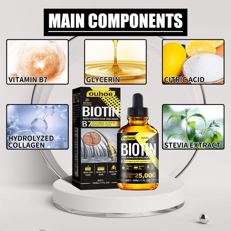 OUHOE Collagen B7 Vitamin Consolidate, Dense Prevent Broken Hair, and Protect Hair Essence Oil_voghion.com
