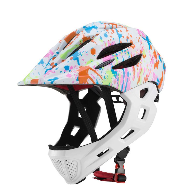 Verstellbarer, atmungsaktiver Kinderfahrradhelm für Kleinkinder, leichter Integralhelm mit LED-Licht, 16 Öffnungen für 46–5_voghion.com