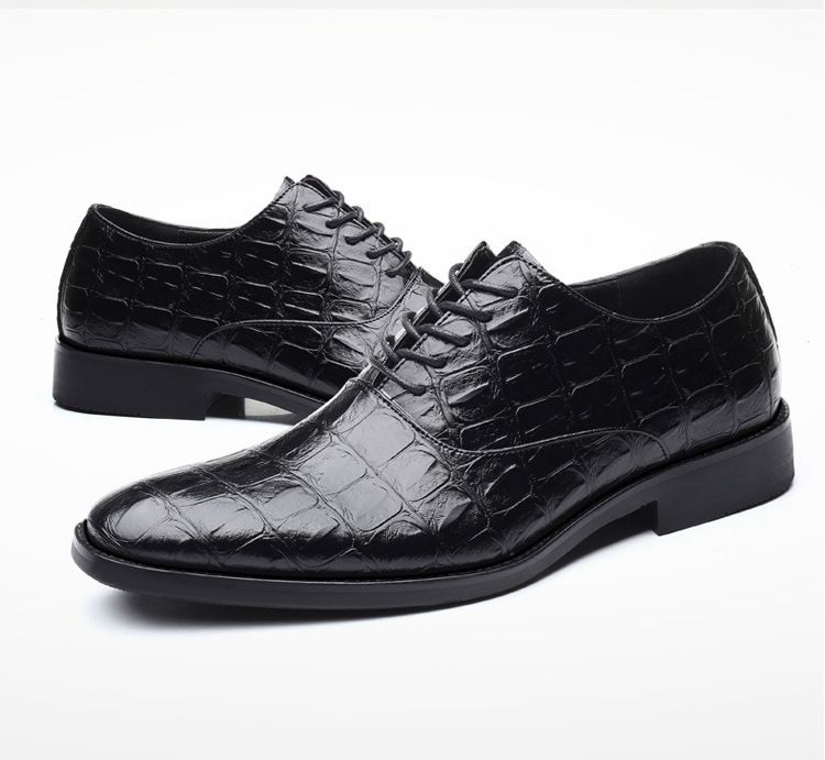 Heren Business Casual Dress Oxfords Formele Veterschoenen voor Kantoor, Feesten en Dagelijks Gebruik_voghion.com