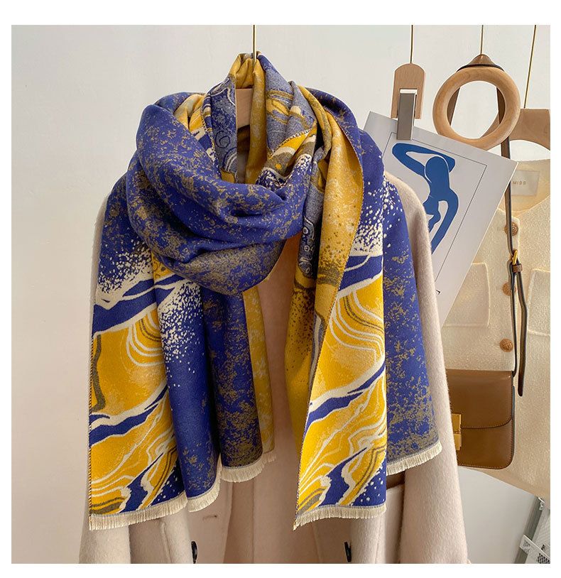 2022 cashmere air conditioning shawl, autumn and winter thick style scarf, medium length double-sided_voghion.com