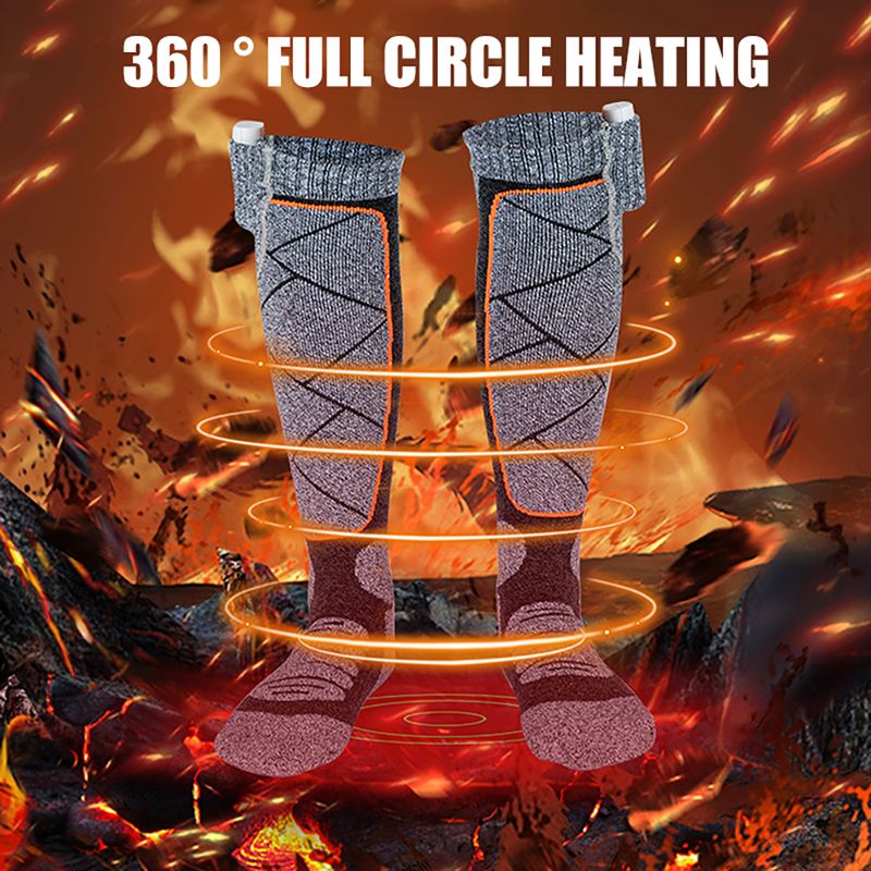 Calentador de pies térmico de invierno para hombre, recargable, para deportes al aire libre, esquí, calcetines cálidos para motos de nieve y esquí_voghion.com