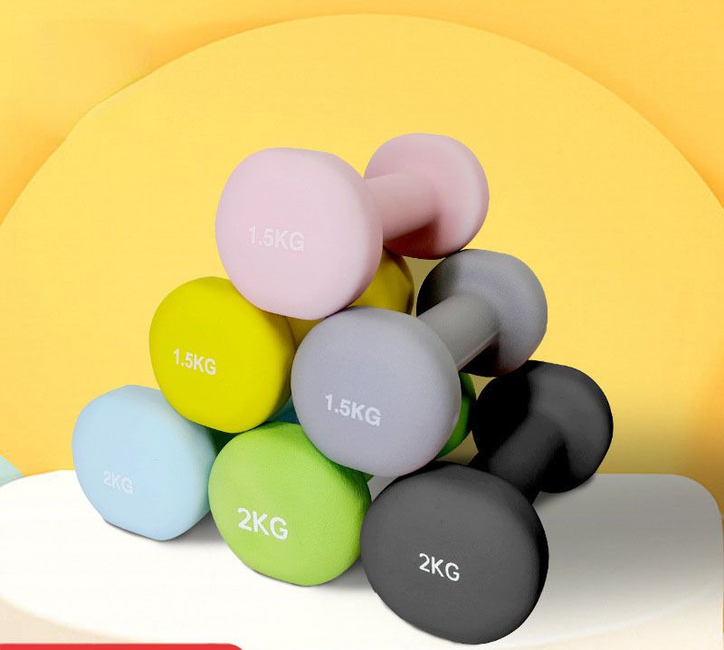 Yoga Fitness Flat Head Matte Coated For Men And Women Home Exercise Equipment Solid Cast Iron Dumbbells_voghion.com