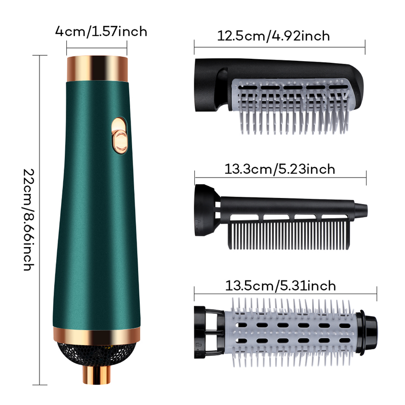 Multifunctional hair dryer One Auto Curling Step Hairdryer Electric Ion Hair Dryer Comb Hot Air Brush Styling Tool Barber Household _voghion.com