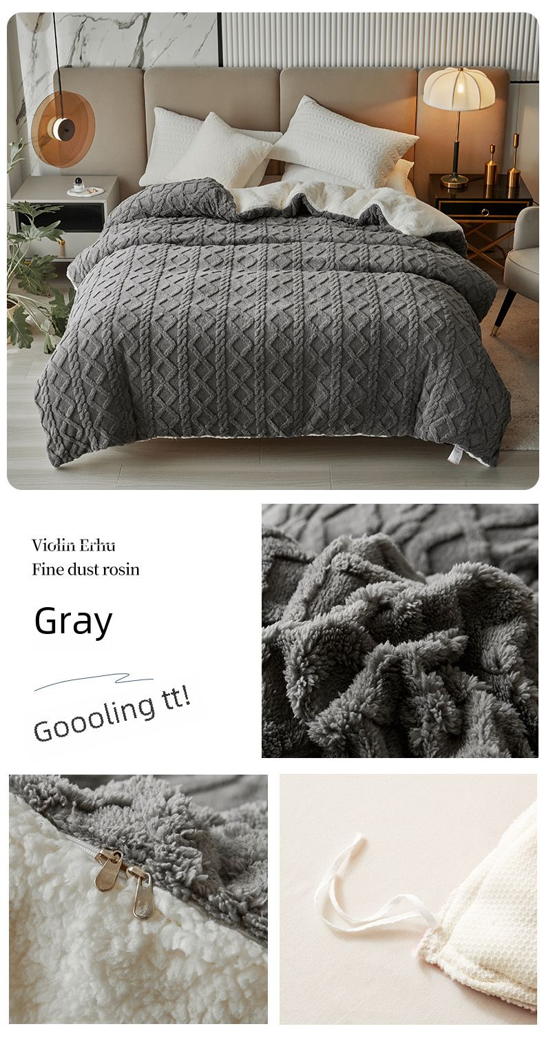 Double-layer thickened Tower velvet blanket lambswool sofa blanket office nap air conditioning children's blanket quilt cover_voghion.com