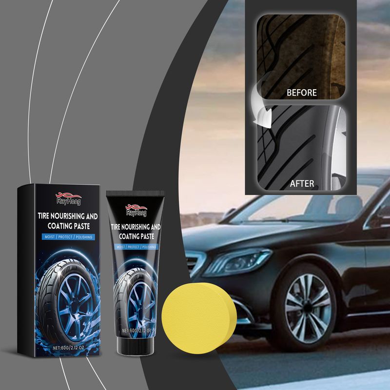Rayhong Automobile Tire Retreading Paste, Automobile Tire Easy To Clean And Refurbish Anti-Pollution Protection And Maintenance Paste_voghion.com