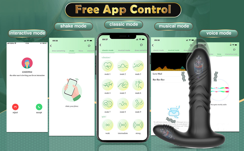 Vibrierender männlicher Teleskop-Buttplug-Analvibrator APP-Funkfernbedienung für Frauen Ass Anal Dildo Prostata Ma_voghion.com