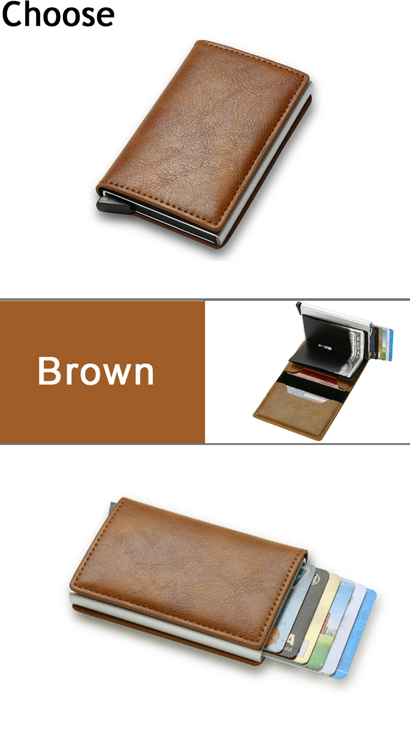 Kohlefaser-Kartenhalter-Geldbörsen für Herren, RFID-schwarz, magisches Trifold-Leder, schlanke Mini-Geldbörse, kleine Geldtasche, männliche Geldbörsen_voghion.com