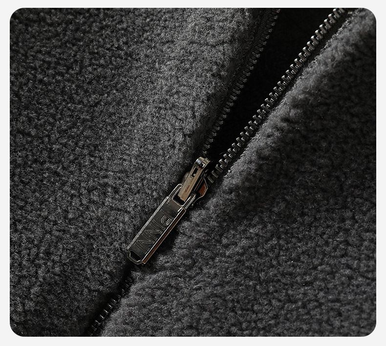 Manteau réversible en laine mélangée pour homme – Veste à revers avec fermeture éclair double face et doublure en fausse fourrure pour l'hiver_voghion.com