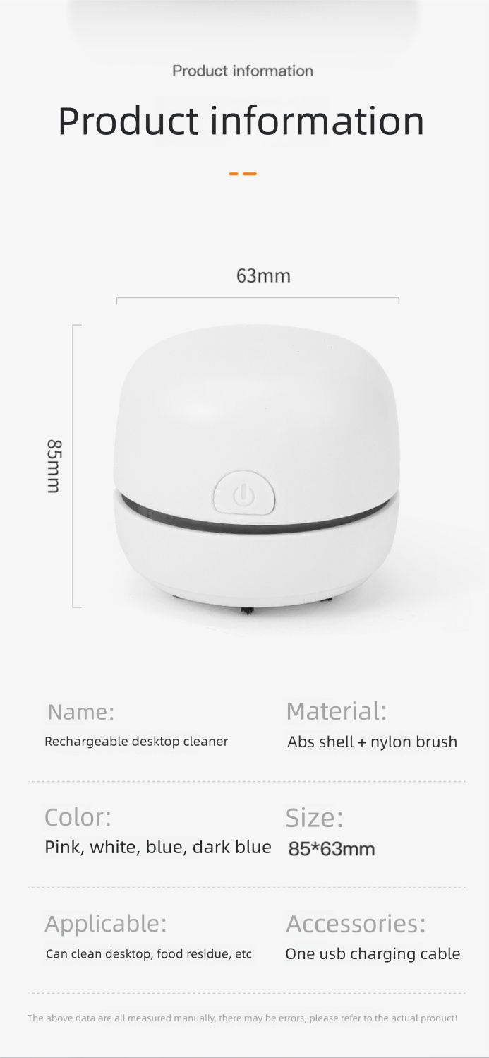 Aspirapolvere elettrico da tavolo, mini aspirapolvere portatile ricaricabile per bambini e studenti_voghion.com