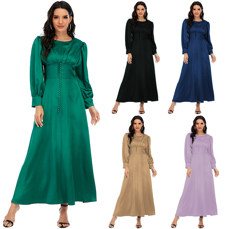 nuovo abito in raso elegante a vita morbida con perline 21412_voghion.com