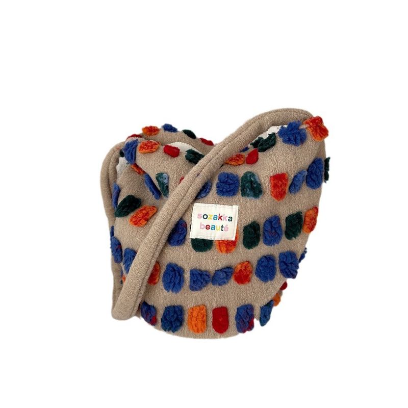 Borsa a tracolla da donna, tendenza moda, in peluche, a secchiello, a tracolla, a mano, per la spesa e lo shopping, 2025_voghion.com