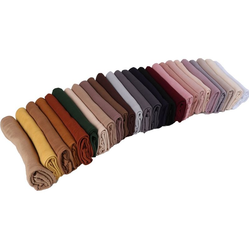 Jednobojni ženski, jednostavni modni turban, svilenkasti pamučni topli šal_voghion.com