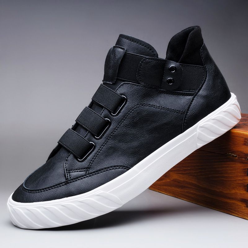 RenMou Flash Step 9857 Spring And Autumn High Top Casual Board Thick Soled Men's Single Shoes Exclusive Supply_voghion.com