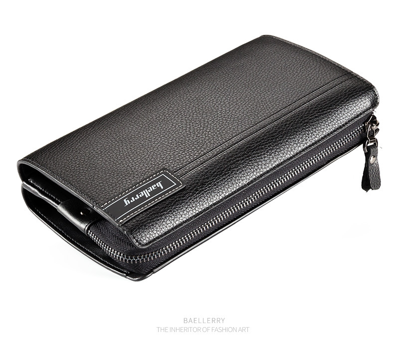 BAELLERRY New Men's Clutch Bag. Business Casual Large-capacity Pebbled Zipper Clutch. Wallet. High-end Men's Bag._voghion.com