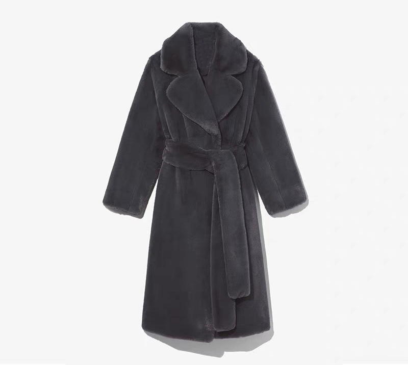 Women's Clothing Long Rabbit Fur Mink Imitation Fur Coat Thickened Coat Women's Slim Plush Coat_voghion.com