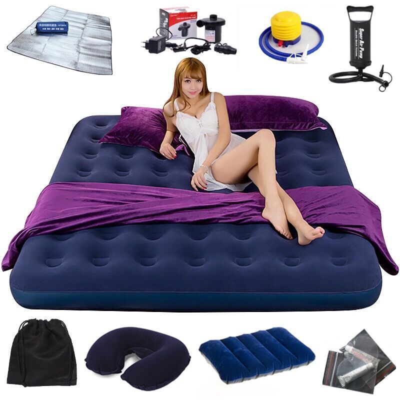 Matelas gonflable double pour la maison, matelas de couchage simple, tente d'extérieur, matelas de sieste, lit pliant_voghion.com