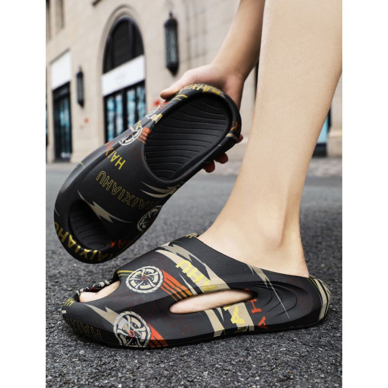 Slippers Men 2024 Four Seasons New EVA Flip-flops Thick Soles Step On Shit Feeling Sandals_voghion.com