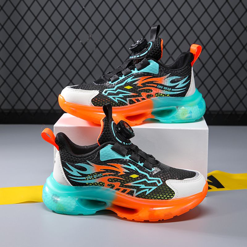 Summer Single Mesh Breathable Rotating Buckle Children's Sports and Casual Shoes _voghion.com