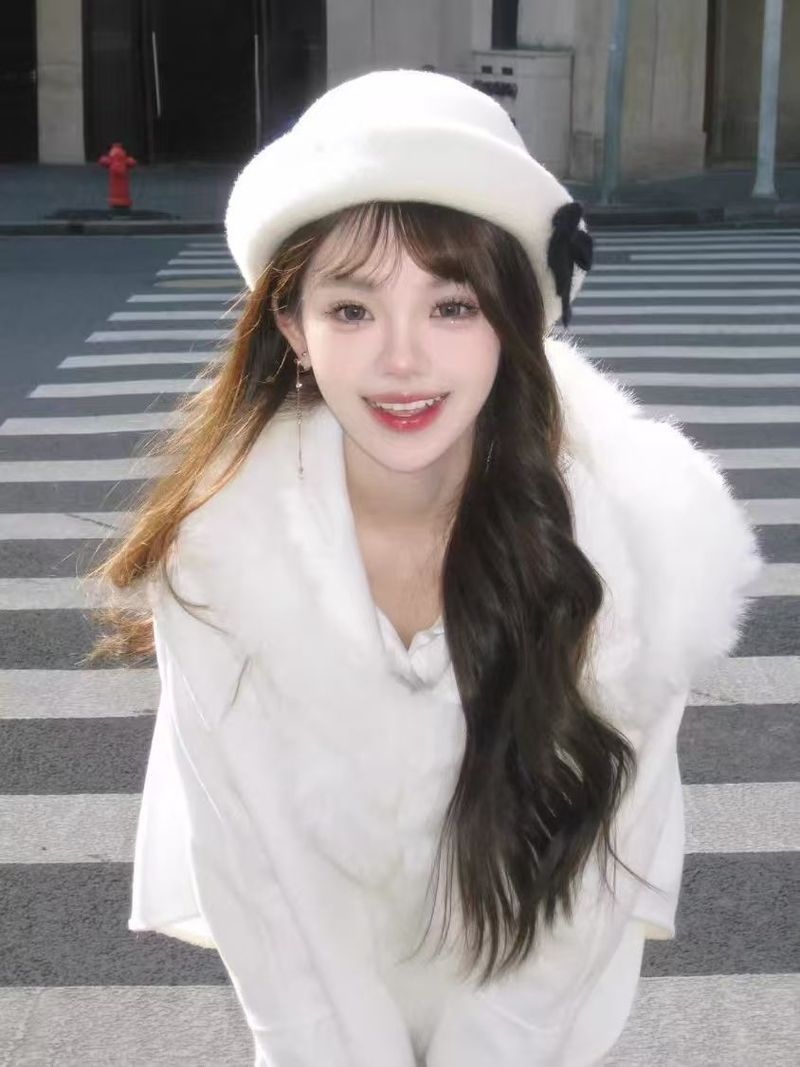 Hepburn Damen Kleine Parfümschleife Eimer Herbst und Winter Skinny Face Fisherman Rolltops_voghion.com