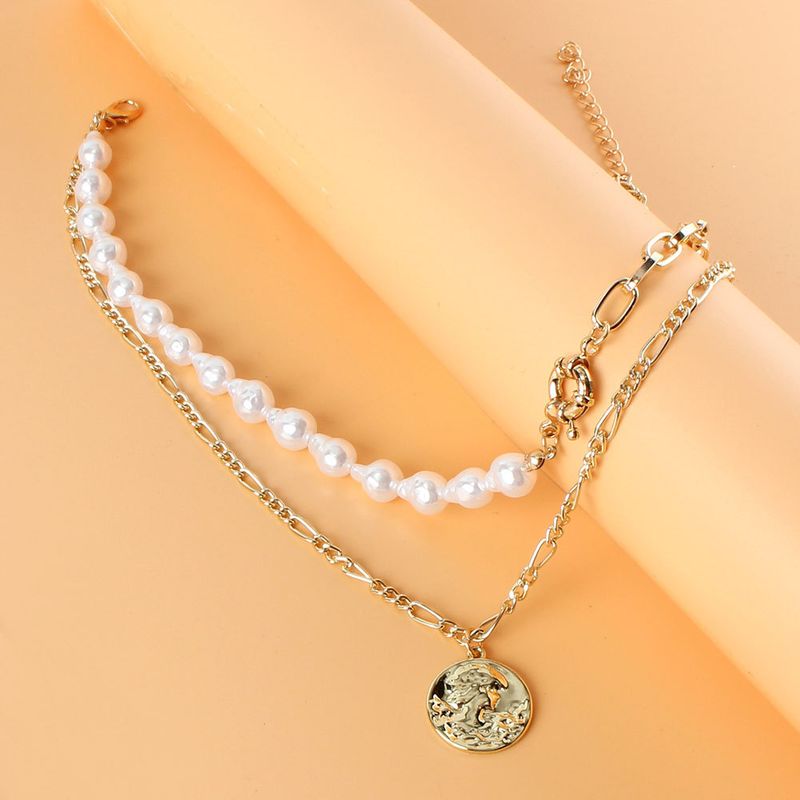 Collana con ciondolo a forma di testa umana in lega di moda, collana femminile con personalità e tendenza_voghion.com