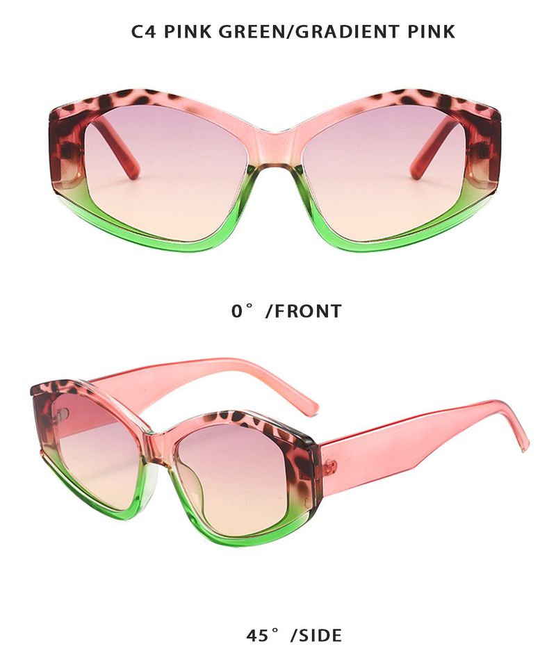 Polygonal Cat Eye Sunglasses - Personalized Stitching & Gradient Color (2025 Trendy INS Style, Fashion)_voghion.com