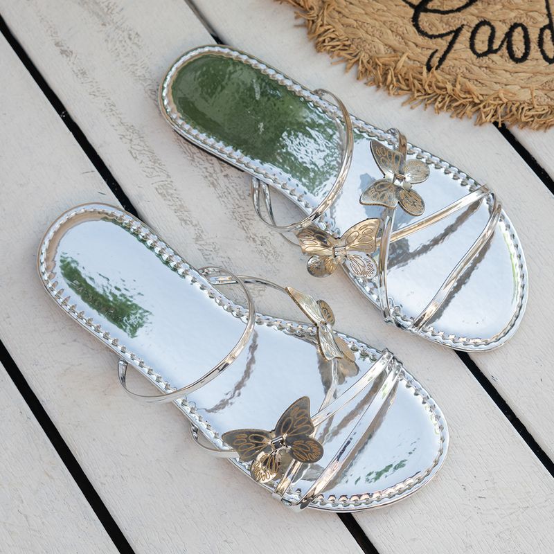 large size women's flat casual sandals temu bow solid color women's slippers_voghion.com