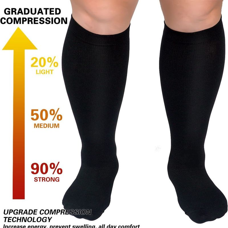 Calcetines de presión para engordar y aumentar la presión, calcetines deportivos, calcetines de compresión de gran venta transfronteriza, calcetines elásticos secundarios para el pulso_voghion.com
