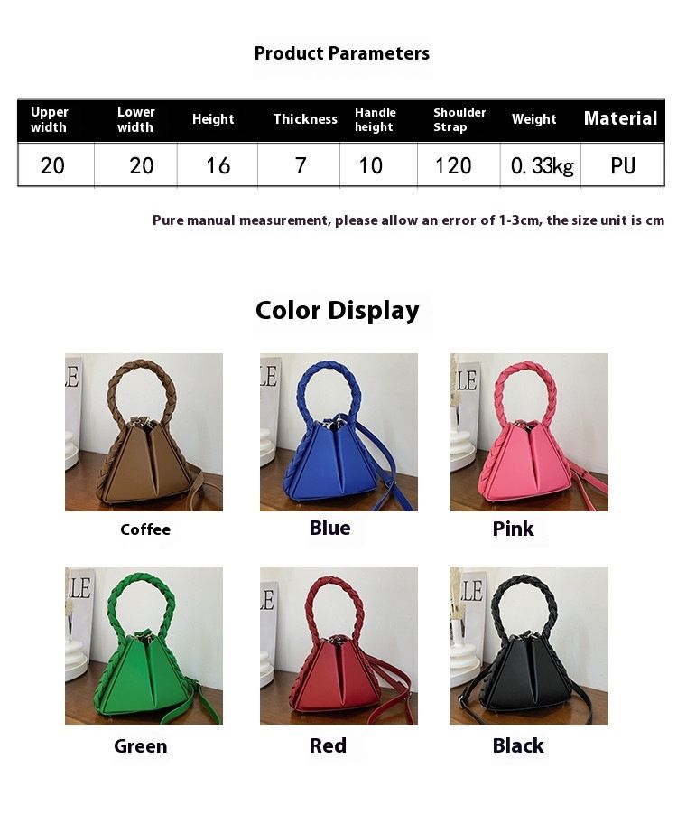 Nuova borsa a tracolla da donna personalizzata, borsa a tracolla tinta unita, borsa a triangolo irregolare, borsa pieghevole, per tutti i giorni e per strada_voghion.com