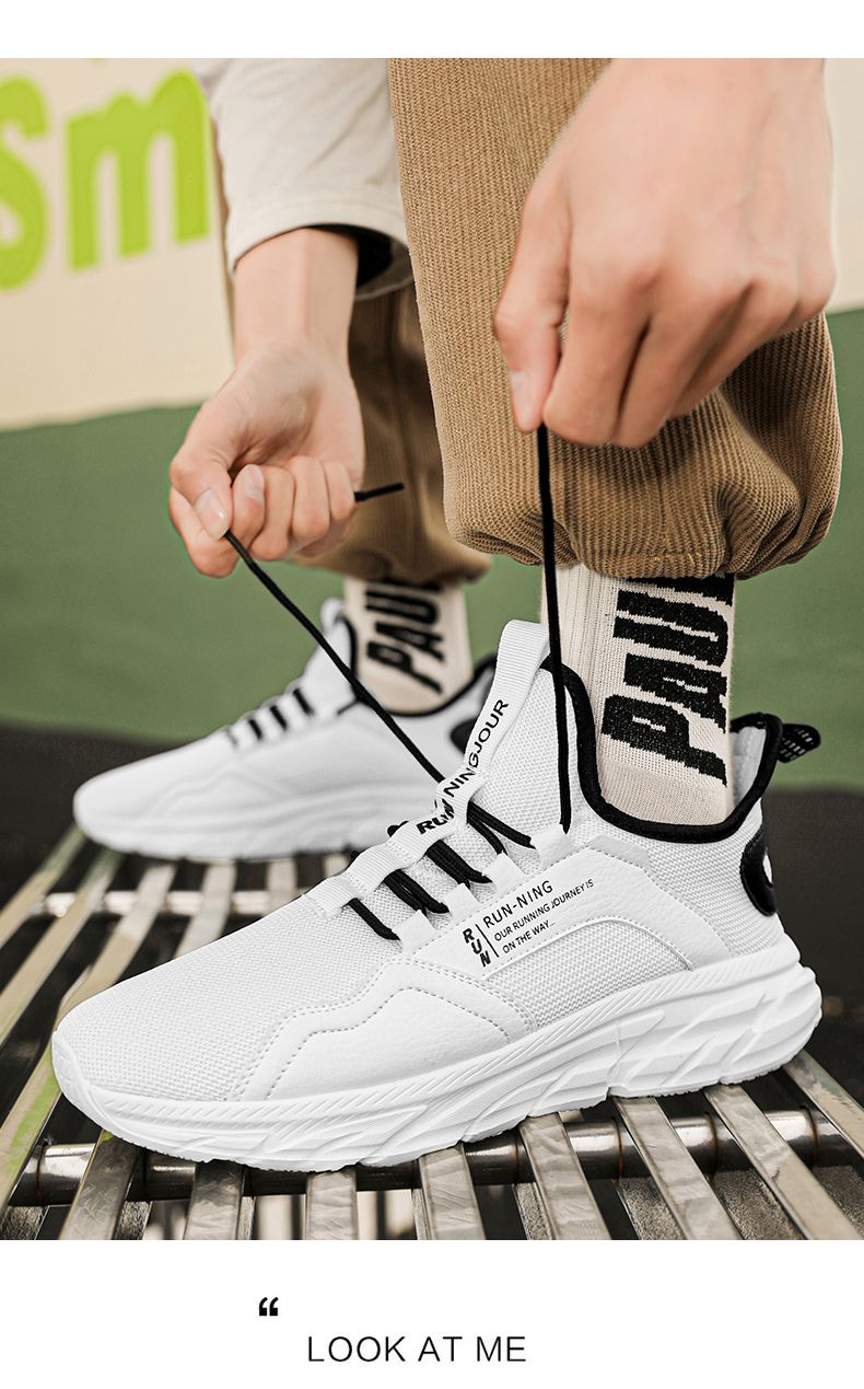 Atmungsaktive Fashion Sneakers für Herren Ultraleichte tragbare Sport-Laufschuhe_voghion.com