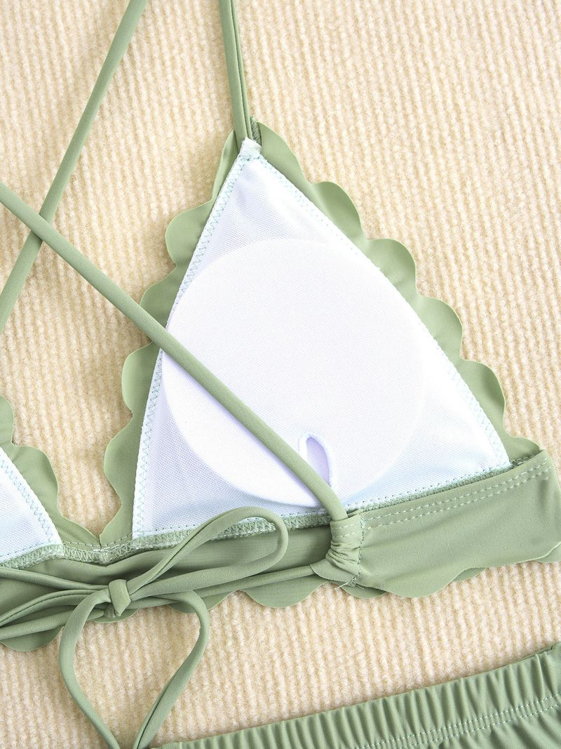 Women's Clothing New Three Piece Swimsuit Tether Sexy Beach Split Bikini Swimsuit_voghion.com