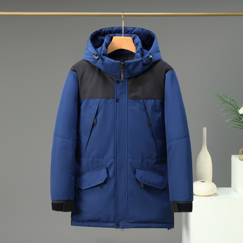 Giacca da lavoro invernale da uomo in piumino di cotone, nuova giacca di cotone casual di media lunghezza ispessita di marca alla moda_voghion.com