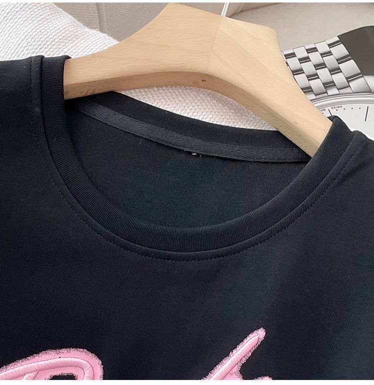 Vêtements pour femmes, costumes de sport décontractés, slim, tendance, motif tendance, t-shirt à manches courtes, pantalon large, costume deux pièces_voghion.com