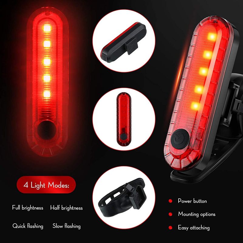 Grenzüberschreitendes 056-Fahrradrücklicht, helles LED-Nachtfahrlicht, wasserdichtes Outdoor-Mountainbike-Vorder- und Rücklichtset, Reitausrüstung_voghion.com